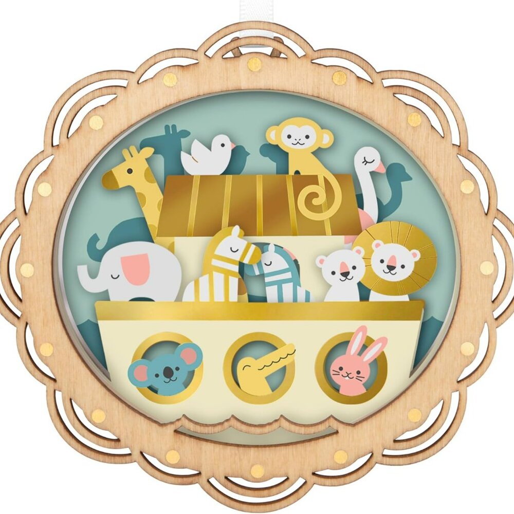 3/$15 NWT Hallmark Keepsake Christmas Ornament -   Noah's Ark Papercraft